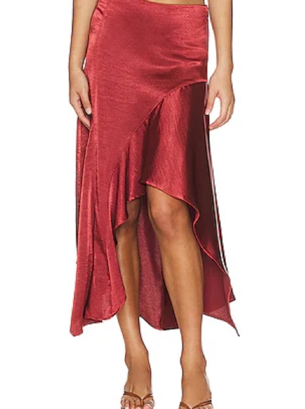 Free People Sunrise Asymmetrical High-Low Skirt